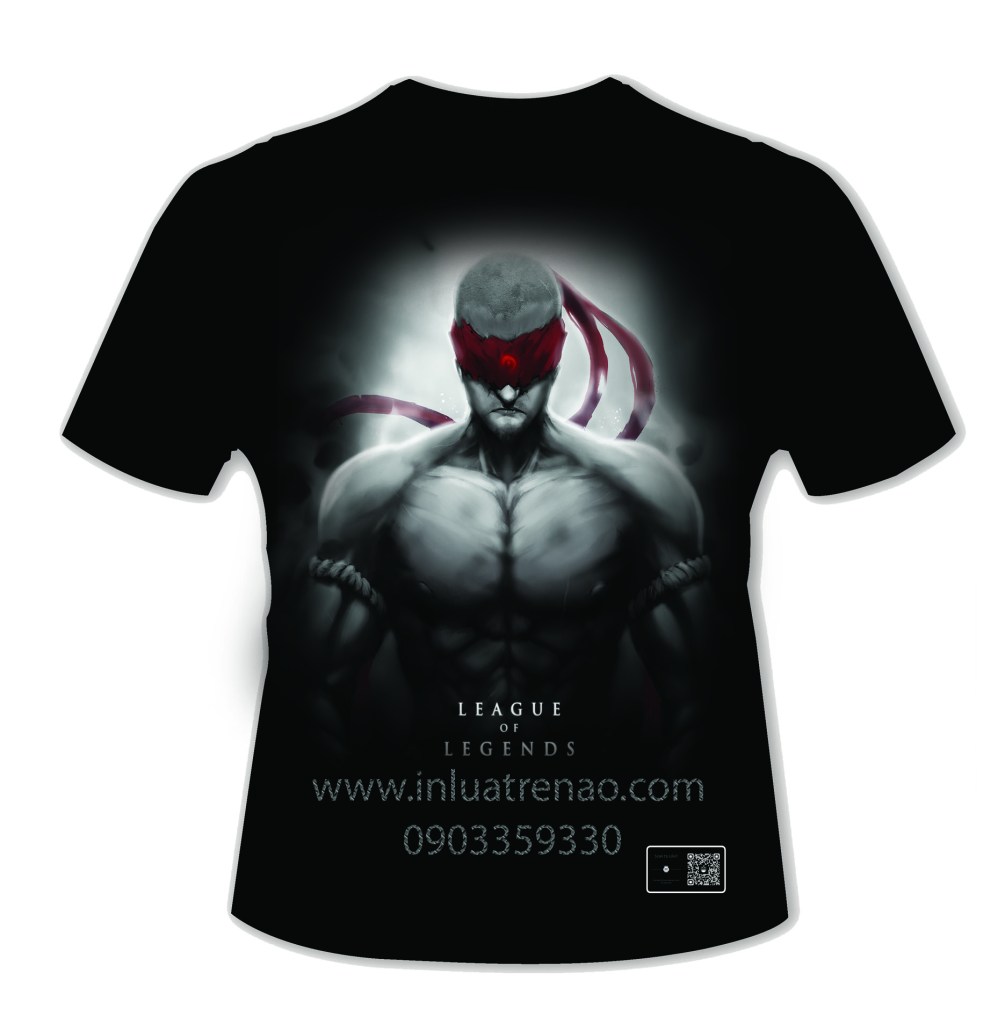 IN LUA TRÊN ÁO THUN ĐEN